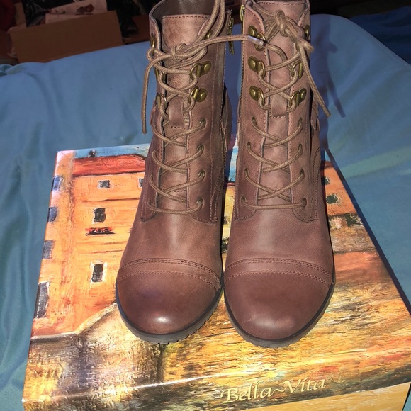 Bella Vita Shoes - 100% real leather combat boots